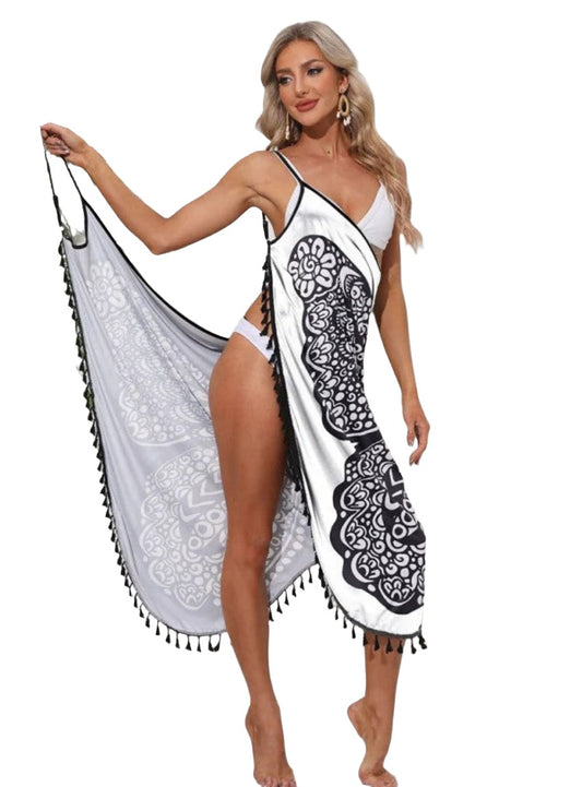 Versatile butterfly design cover-up perfect for the beach or pool.
