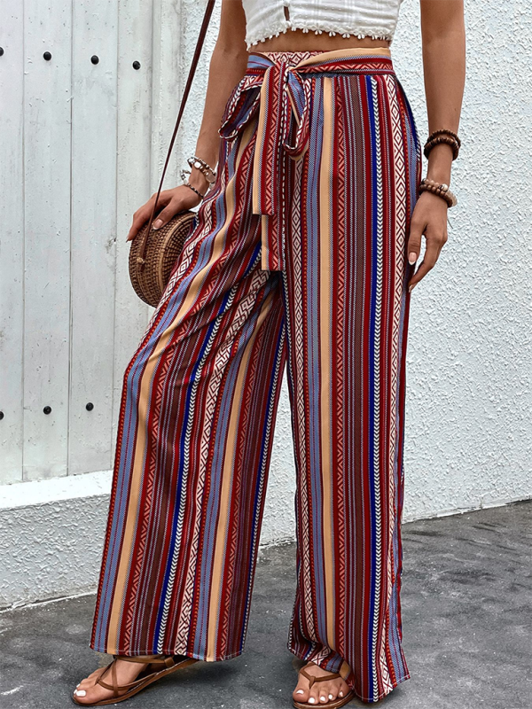 Versatile high waist wide leg pants with vibrant colors and wide legs.