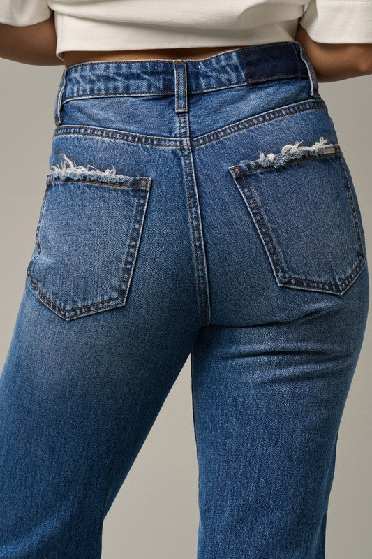 Insane Gene Dark Wash High Rise Straight Jeans | Whimsical Boutique Clothing | Appalachian Style