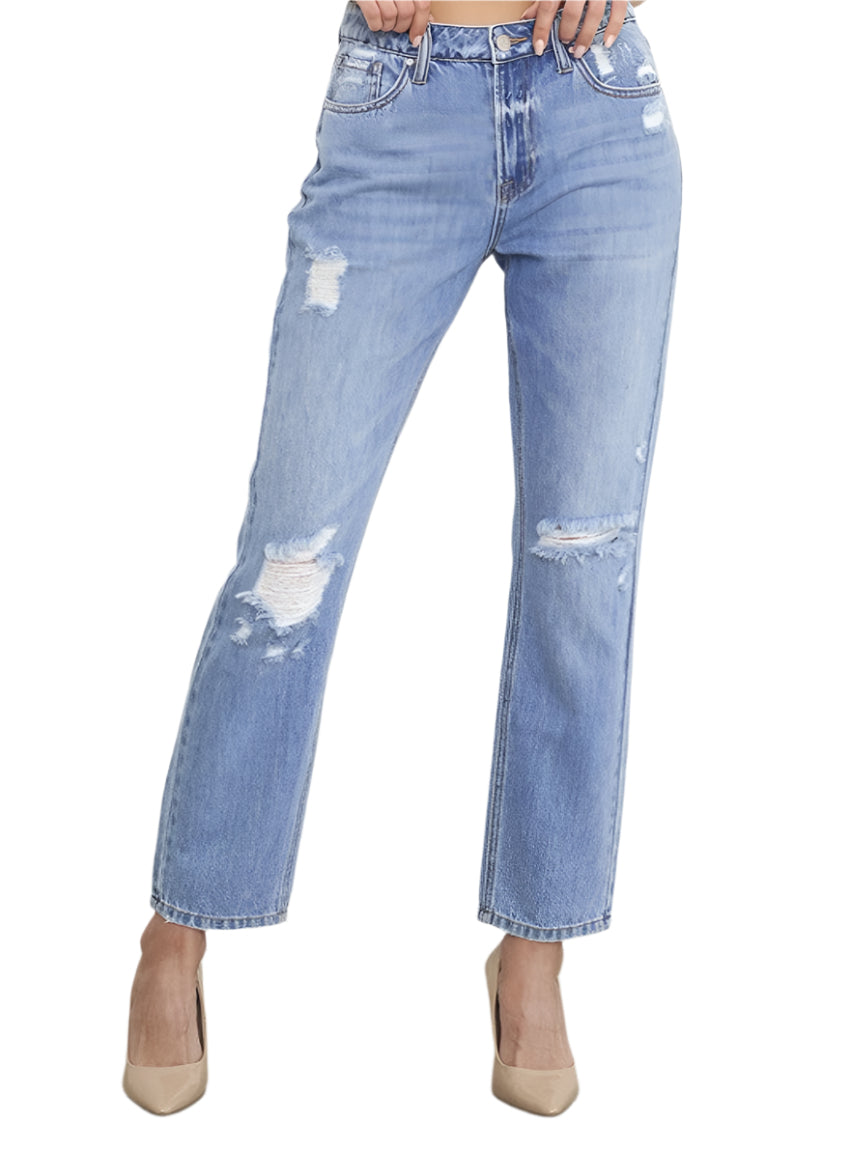 Insane Gene High Rise Distressed Girlfriend Jeans | Vintage Boutique Style