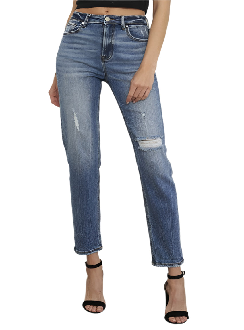 Insane Gene High Rise Girlfriend Jeans | Distressed Denim | Appalachian Clothing