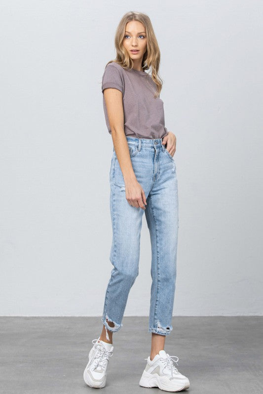 Insane Gene High Rise Tapered Jeans | Whimsical Boutique Clothing