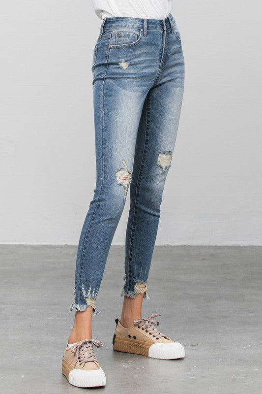 Insane Gene | High Stretch Mid Rise Skinny Jeans | Whimsical Clothing