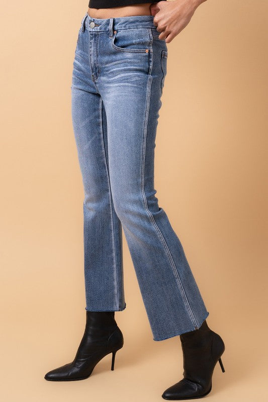 Insane Gene | Mid Rise Cropped Flare Jeans | Boutique Denim | Appalachian Fashion