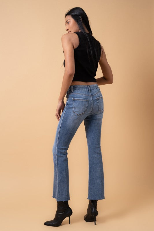 Insane Gene | Mid Rise Cropped Flare Jeans | Boutique Denim | Appalachian Fashion