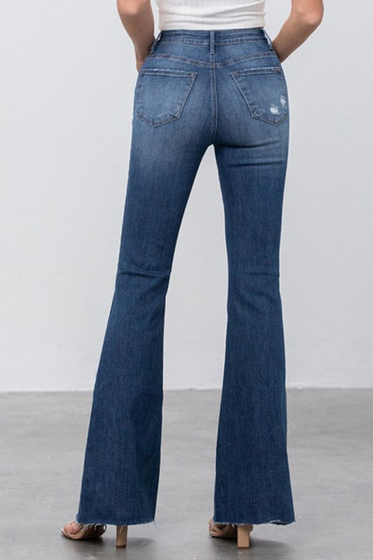 Insane Gene Mid Rise Dark Wash Flare Jeans | Women's Boutique Denim