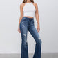 Insane Gene Mid Rise Dark Wash Flare Jeans | Women's Boutique Denim