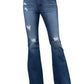 Insane Gene Mid Rise Dark Wash Flare Jeans | Women's Boutique Denim