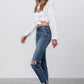 Insane Gene | Mid Rise Slim Boyfriend Jeans | Whimsical Clothing