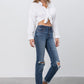 Insane Gene | Mid Rise Slim Boyfriend Jeans | Whimsical Clothing