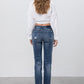 Insane Gene | Mid Rise Slim Boyfriend Jeans | Whimsical Clothing