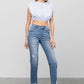 Insane Gene | Mid Rise Slim Girlfriend Jeans | Distressed Denim | Appalachian Style