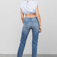 Insane Gene | Mid Rise Slim Girlfriend Jeans | Distressed Denim | Appalachian Style