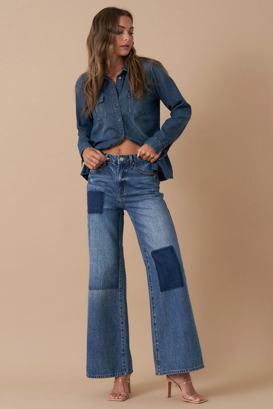 Insane Gene Relaxed Wide Leg Patchwork Jeans | Vintage Appalachian Style