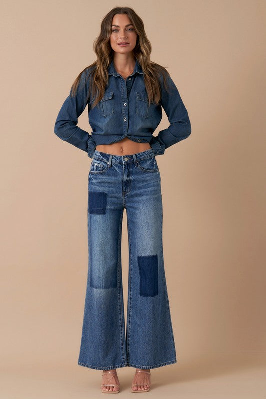 Insane Gene Relaxed Wide Leg Patchwork Jeans | Vintage Appalachian Style