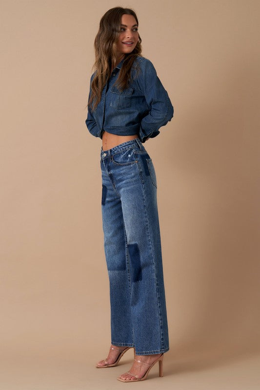 Insane Gene Relaxed Wide Leg Patchwork Jeans | Vintage Appalachian Style