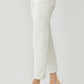 Women's high-waist straight-leg jeans in ivory by RISEN
