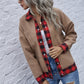 Plaid Trim Rustic Barn Jacket