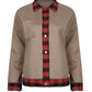 Plaid Trim Rustic Barn Jacket