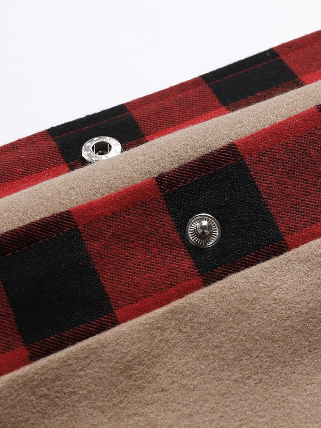 Plaid Trim Rustic Barn Jacket