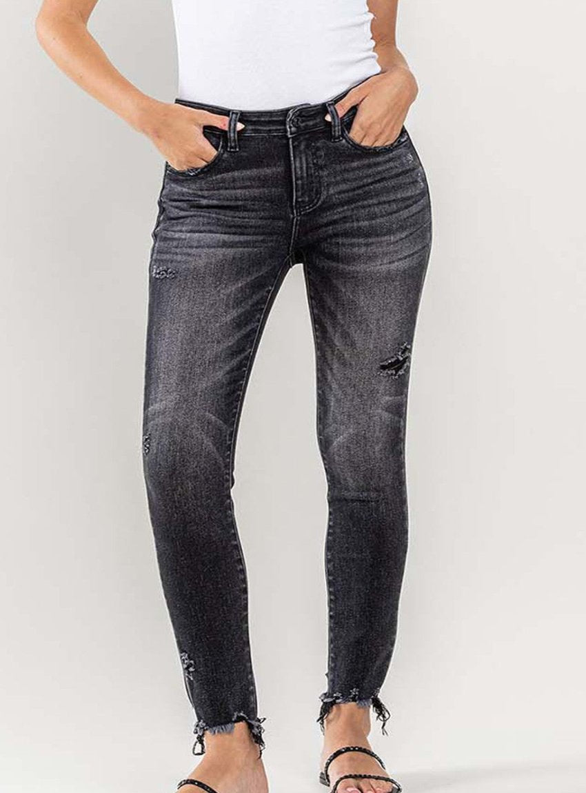 Lovervet Raw Hem Cropped Skinny Jeans - Whimsical Appalachian Boutique