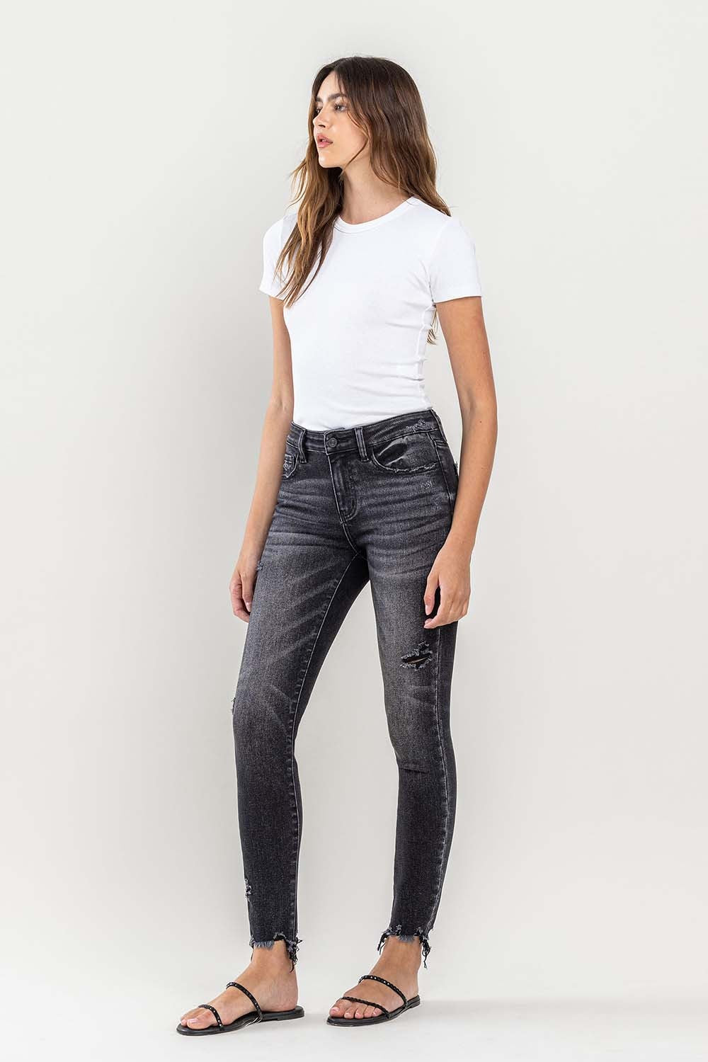 Lovervet Raw Hem Cropped Skinny Jeans - Whimsical Appalachian Boutique