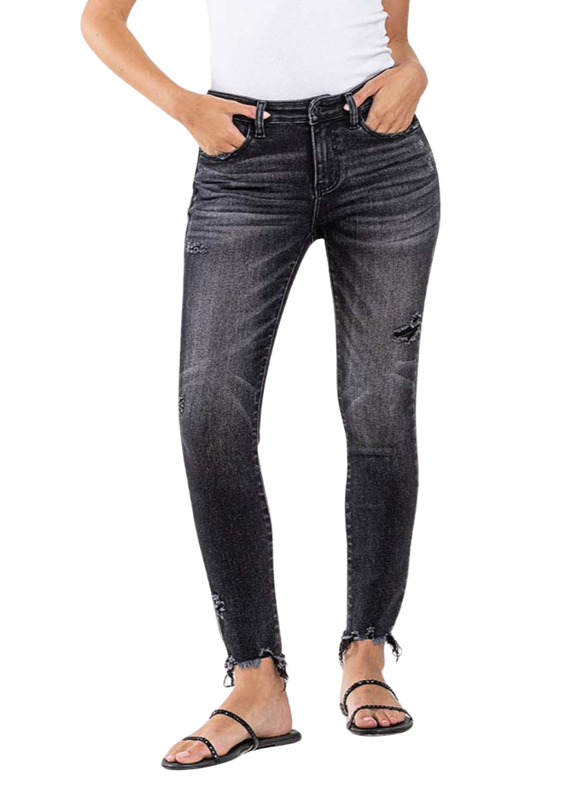 Lovervet Raw Hem Cropped Skinny Jeans - Whimsical Appalachian Boutique