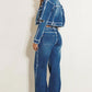 Vibrant MIU Crossed Low Rise Wide Leg Jeans