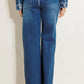 Vibrant MIU Crossed Low Rise Wide Leg Jeans