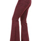 GJG Denim Leopard Bell Bottom Jean in Burgundy - Whimsical Appalachian Boutique