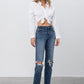 Denim Lab USA Ripped Boyfriend Jeans - Whimsical Appalachian Boutique