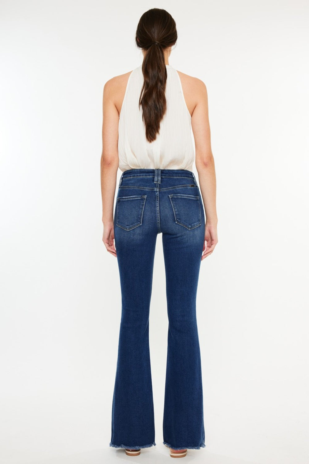 Kancan Cat's Whiskers Raw Hem Flare Jeans - Whimsical Appalachian Boutique