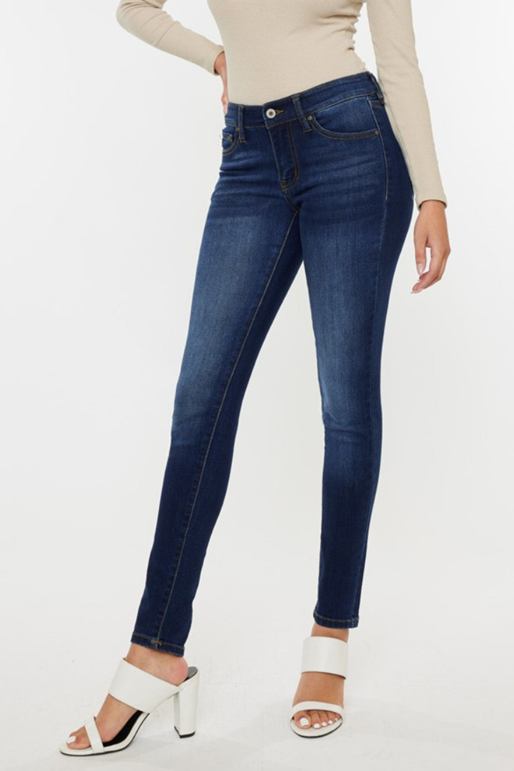 Kancan Mid Rise Gradient Skinny Jeans - Whimsical Appalachian Boutique