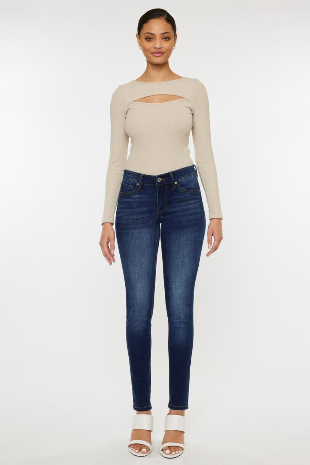 Kancan Mid Rise Gradient Skinny Jeans - Whimsical Appalachian Boutique