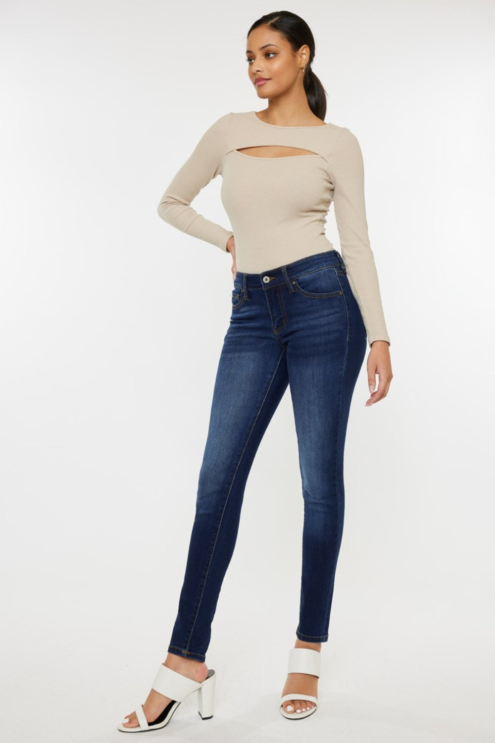 Kancan Mid Rise Gradient Skinny Jeans - Whimsical Appalachian Boutique