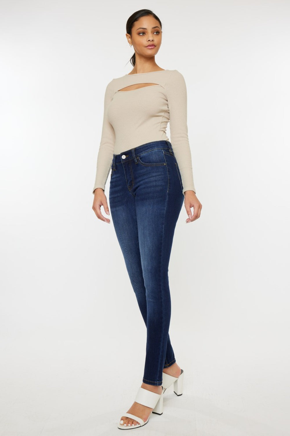 Kancan Mid Rise Gradient Skinny Jeans - Whimsical Appalachian Boutique