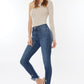 Kancan Raw Hem High Waist Cropped Jeans - Whimsical Appalachian Boutique