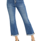 RISEN Button Fly Cropped Bootcut Jeans - Whimsical Appalachian Boutique