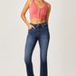 RISEN Frayed Hem Cropped Straight Jeans - Dark - Whimsical Appalachian Boutique