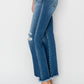 RISEN Frayed Step Hem Ankle Straight Jeans - Whimsical Appalachian Boutique