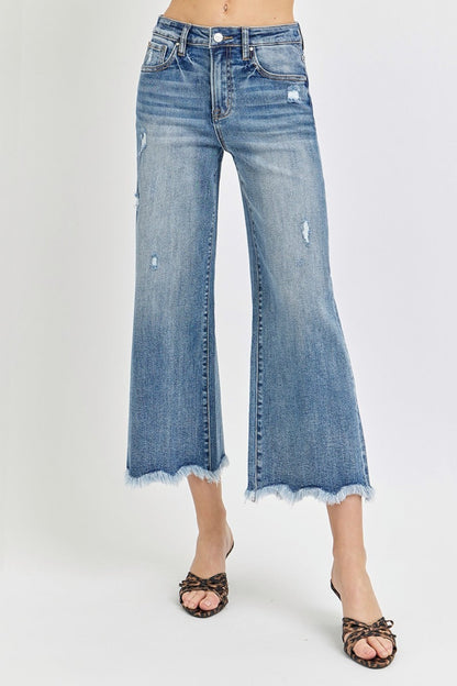 RISEN High Rise Cropped Flare Jeans - Whimsical Appalachian Boutique