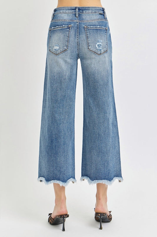 RISEN High Rise Cropped Flare Jeans - Whimsical Appalachian Boutique