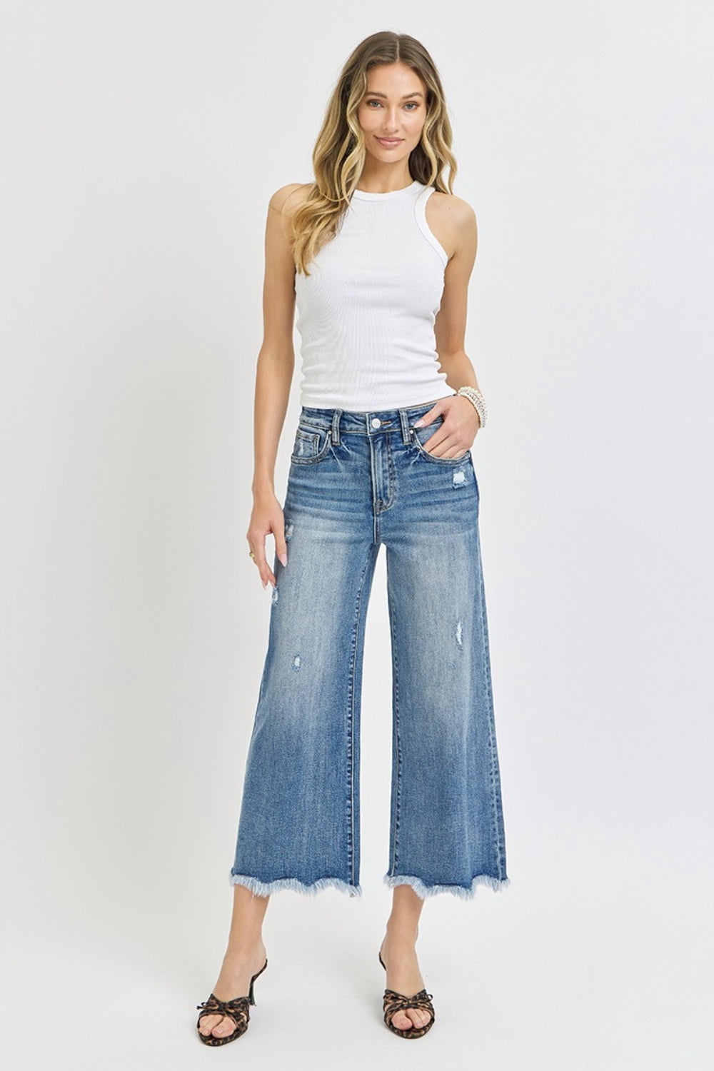 RISEN High Rise Cropped Flare Jeans - Whimsical Appalachian Boutique