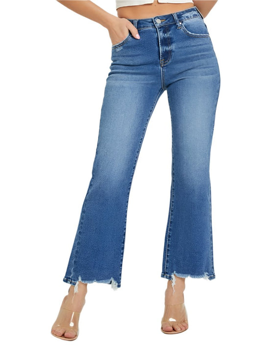 RISEN Jeans | High Rise Straight Leg Denim