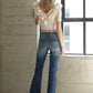 Denim Lab USA Double Released Frayed Hem Flare Jeans - Whimsical Appalachian Boutique