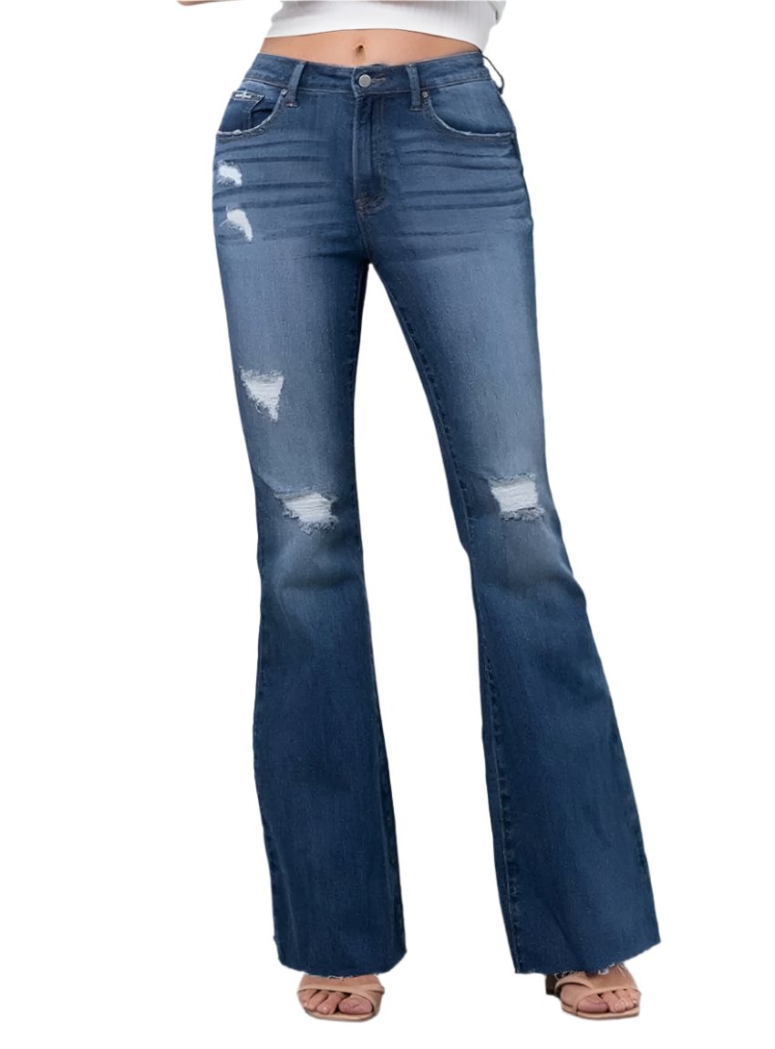 Denim Lab USA Mid Rise Flare Jeans - Whimsical Appalachian Boutique