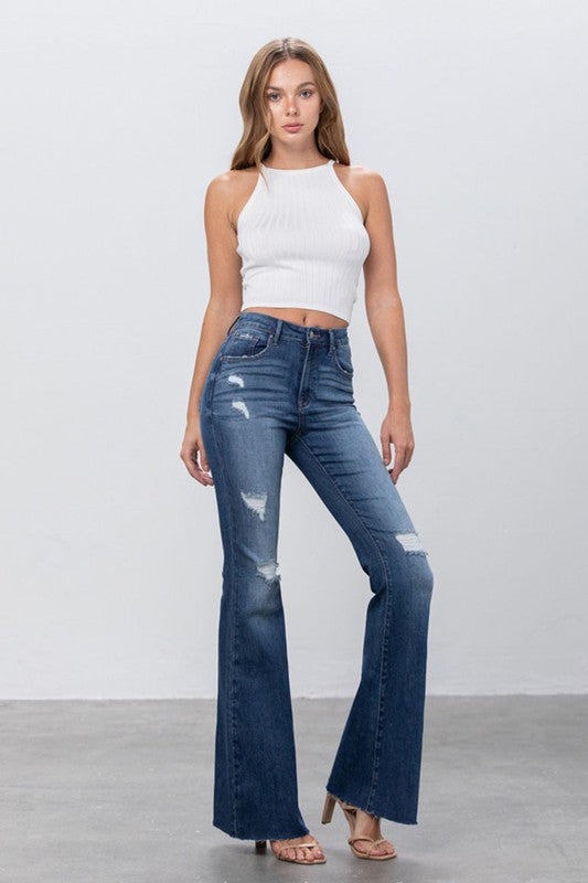 Denim Lab USA Mid Rise Flare Jeans - Whimsical Appalachian Boutique