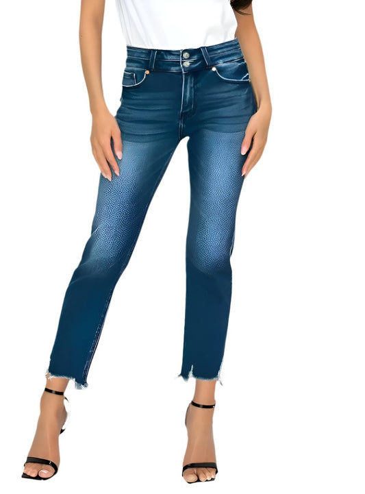 Artemis Vintage Curvy High Rise Double Waist Band Jeans