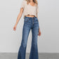 Insane Gene Button Down Wide Flare Jeans - Whimsical Appalachian Boutique