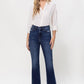 VERVET High Rise Distressed Hem Kick Flare Jeans - Whimsical Appalachian Boutique